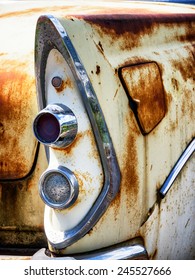 Part Of A Rusty Vintage Car