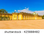 Part of the Sanssouci Palace, the former summer palace of Frederick the Great, King of Prussia, in Potsdam, near Berlin