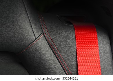 Part Of Sport Seat In Modern Car 