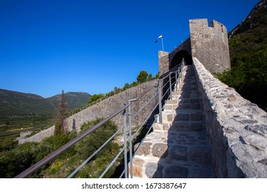 Part of Ston walls in Croatia - Shutterstock ID 1673387647
