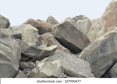 part of a stone pile with big stones