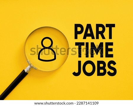 Part time jobs announcement. Business employment and recruitment ad. Working part time. Looking for a part time employee.
