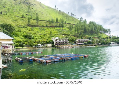 Part Of Tongging Village At Lake Toba Indonesia