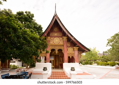 Part of the Vat sen complex , one of the Buddha complexes in Luang Prabang which is the UNESCO World Heritage city