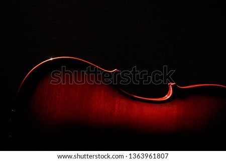 Part of the violin is a back view.