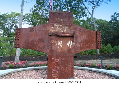 Part Of World Trade Center In A  Place For Remembrance