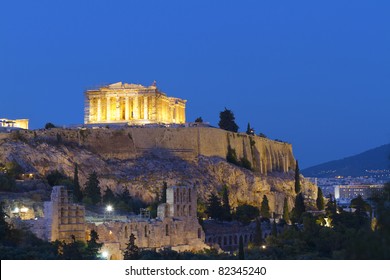 Parthenon, Acropolis By Night ,Athens,Greece