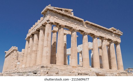 Parthenon Temple On Athens Acropolis Hill