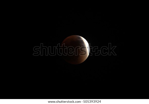 Partial before total
lunar eclipse 2015, also known as blood moon, photographed sep
27th, 8-11 pm, in the mountains of Colombia at 3'560 mabsl,
national park Cocuy.