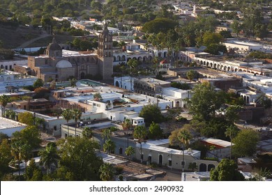 partial eagle view of the town of Alamos in the northern state of Sonora, Mexico, Latin America