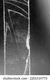 Partial Fingerprint Left On A Glass Tape Residue. 