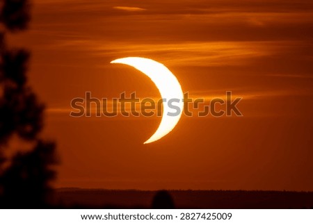 Partial solar eclipse of August 12, 2026, photographed from Pilsen, Czech Republic, with a camera with a full-frame sensor and optics with a focal length of 1200mm.