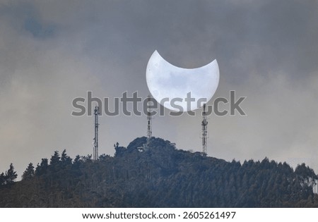 Partial solar eclipse in Galicia, Spain