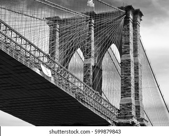 Partial View of Brooklyn Bridge from Underneath