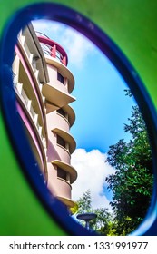 Partial View Of HDB Carpark In Singapore.