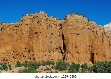 Partial view of rock wall