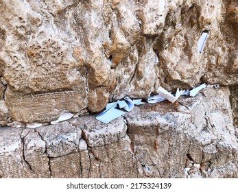 The partial of west wall in Jerusalem, Israel - Shutterstock ID 2175324139