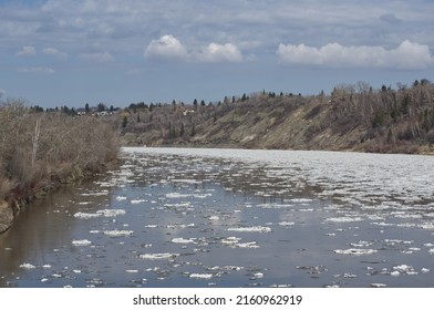 Partially Frozen North Saskatchewan River