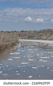 Partially Frozen North Saskatchewan River