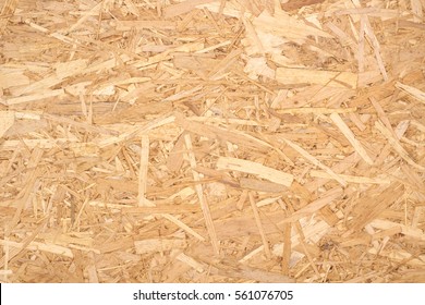 Particle Board Surface Of Pressed Wood Close Up. Particleboard Background Texture.