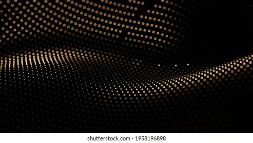 Particle Drapery Luxury Gold 3d Illustration Background