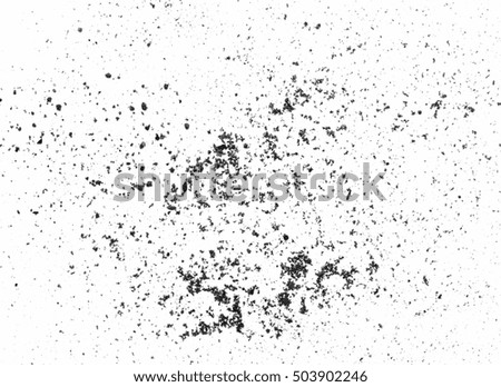 particles of charcoal, abstract grainy texture isolated on white background.