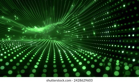 particles form digital data tunnel abstract green pattern background - Powered by Shutterstock