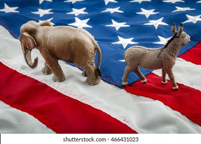 Partisan politics of the democrats and republicans are creating a lack of bipartisan consensus. In American politics US parties are represented by either the democrat donkey or republican elephant