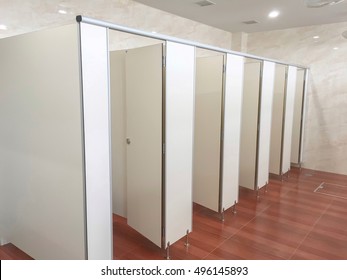Partition Wall Of Toilet In Clean Toilet.