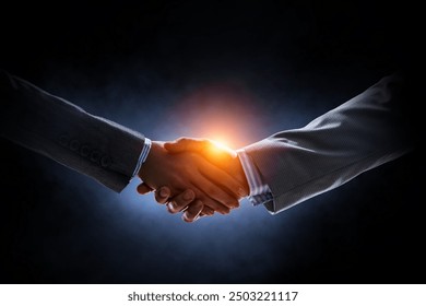 Partnership concept. Image of handshake