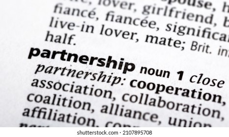 Partnership Definition in a study Dictionary book