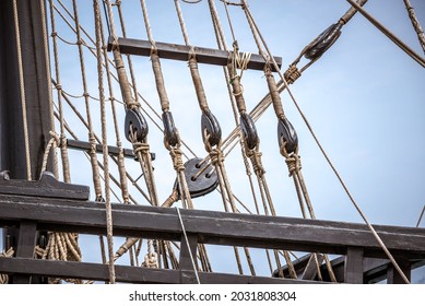 Parts Of A 16th Century Spanish Sailing Ship: Flechaste, Rigging, Shrouds, Shrouds, Rigging, Vigota, Regata