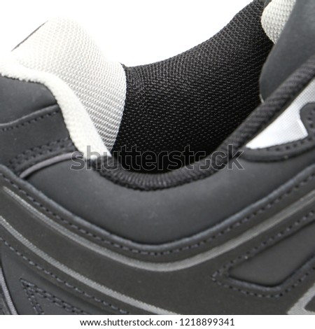 Parts of footwear on a white background.