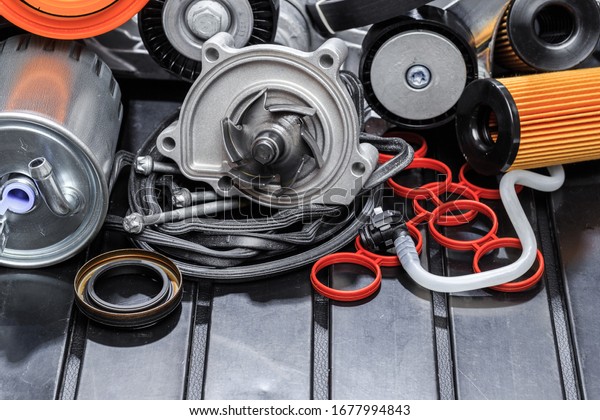parts for scheduled car\
maintenance.Oil , air , fuel filter, Water pumps motor, belt car\
engine   for car 
