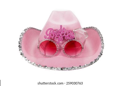 Party Accessories For The Bachelorette Party Against A White Background