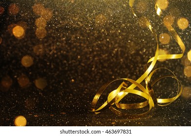 Party Background With Lights And Serpentine
