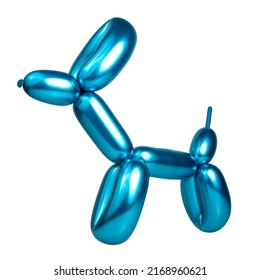 Party balloon dog toy isolated the white background