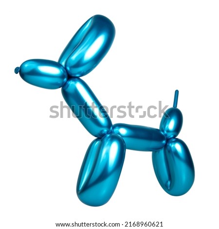 Party balloon dog toy isolated on the white background