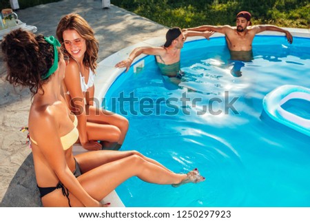 Party by the poolside