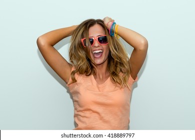 Party Girl With Sunglasses