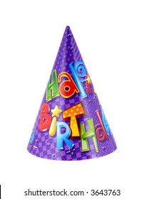 Party Hat That Says Happy Birthday On It