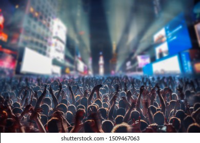 Party On The Streets Of New York. New Year's Eve 2020