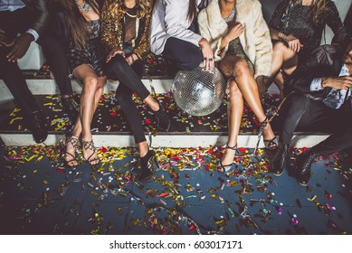 Party people celebrating in the club - Shutterstock ID 603017171