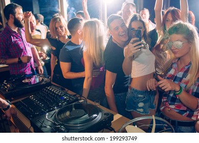 Party People Taking Selfie