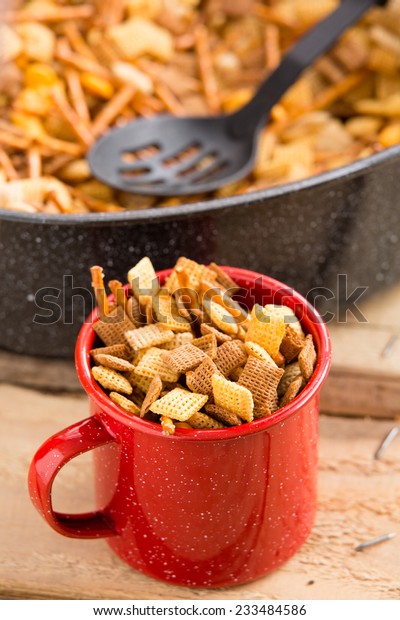 Party Snack Mix This Shot Red Stock Photo (Edit Now) 233484586