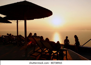 Party At The Sunset, Oia, Santorini, Greece