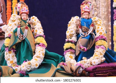 ‎25 ‎February ‎2018, Parvathipuram, India: Hindu God Lord Balaji And Goddess Padmavati Ceremony