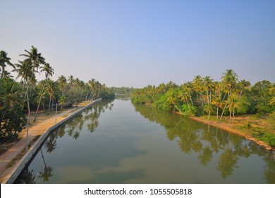 Parvathy Puthanaar Canal In Anchuthengu, A Coastal Town In The Thiruvananthapuram District