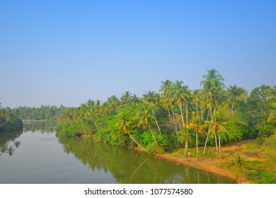 Parvathy Puthanaar Canal In Anchuthengu, A Coastal Town In The Thiruvananthapuram District