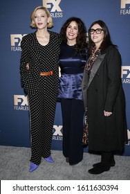 Pasadena, CA - January 09, 2020: (L-R) Dahvi Waller, Cate Blanchett, And Stacey Sher Of 'Mrs. America'  Attend The FX Networks' Star Walk Winter Press Tour 2020 At The Langham Huntington